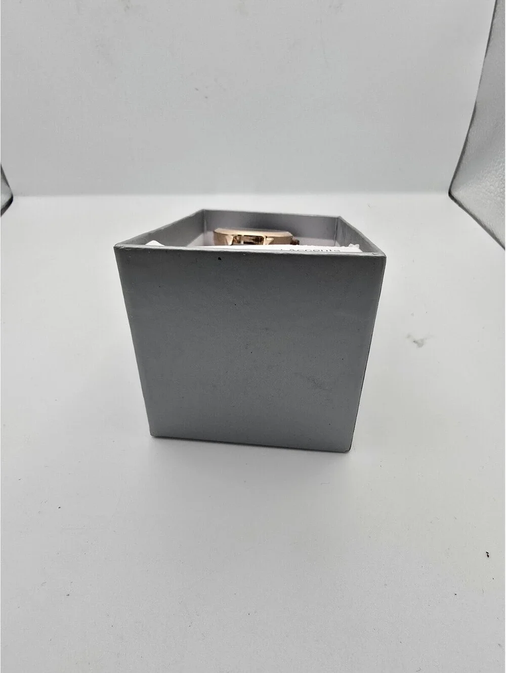 Time and Tru FMDOTT039 Ladies Crystal Accents Watch Rose Gold Tone Grey Strap